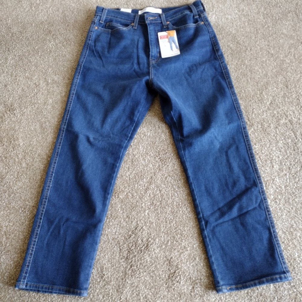 Women's Size 12 Levi's Signature Heritage High-Rise Straight Blue Jeans